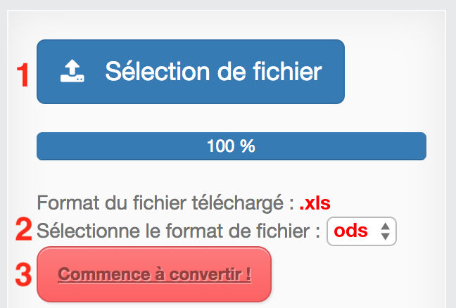 Comment convertir XLS en ODS en ligne